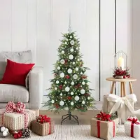 vidaXL "Schlussverkauf" Künstlicher klappbarer Weihnachtsbaum(1 pc) - Kunstbaum/Tannenbaum - Grün 120 cm PE und PVC C7904