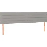 Syfax Kopfteile Hellgrau 200x5x78/88 cm Stoff