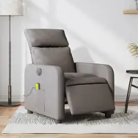 vidaXL CLORIS Massagesessel Elektrisch - Taupe Stoff - Fernsehsesel LL0000255578