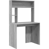 vidaXL Schreibtisch Graues Sonoma Holzwerkstoff 91 x 50 x 149 cm