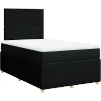 Syfax Boxspringbett mit Matratze Schwarz 120x200 cm Stoff
