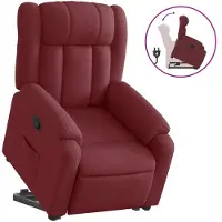 Syfax Relaxsessel mit Aufstehhilfe Weinrot Stoff