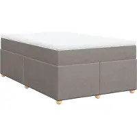 Syfax Boxspringbett mit Matratze Taupe 120x200 cm Stoff