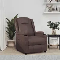 vidaXL Desgin Relaxsessel Braun Kunstleder - Fernseh- & Relaxsessel 340961