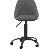 Syfax Bürostuhl Dunkelgrau Samt