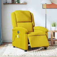 Prolenta Maison Exclusive - Massagesessel Elektrisch Gelb Samt
