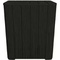 Syfax Gartentisch mit Abnehmbarer Tischplatte Schwarz Polypropylen