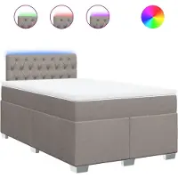 Syfax Boxspringbett mit Matratze Taupe 120x200 cm Stoff