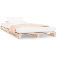 Syfax Palettenbett 100x200 cm Massivholz Kiefer