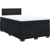 Syfax Boxspringbett mit Matratze Schwarz 120x200 cm Samt