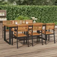 Prolenta Maison Exclusive - Gartentisch mit Beinen in U-Form 200x90x75 cm Massivholz Akazie