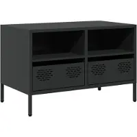 vidaXL TV-Schrank Schwarz 68x39x43,5 cm Kaltgewalzter Stahl