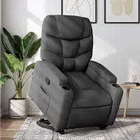 vidaXL Cloris DesignMöbel Relaxsessel mit Aufstehhilfe Dunkelgrau Stoff , Klassische Sessel 2024 Neu