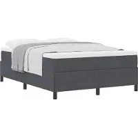 vidaXL Boxspringbett Dunkelgrau 140 x 200 cm Cordstoff