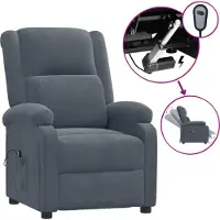 Syfax Relaxsessel Elektrisch Dunkelgrau Samt