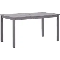 vidaXL "2026 Promotion" Gartentisch Grau 140x80x74 cm Massivholz Akazie - Gartentische CC5386