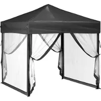 vidaXL "Partyzelt Wasserdicht Design - Partyzelt/ Festzelt - Faltbar mit Seitenwänden Anthrazit 2x2 m NeuMöbel 9703868