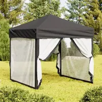vidaXL "2026 Promotion" Partyzelt Faltbar mit Seitenwänden Anthrazit 2x2 m - Pavillons & Partyzelte CC32650