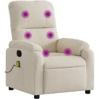 Syfax Massagesessel Beige Mikrofasergewebe