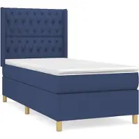 Syfax Boxspringbett mit Matratze Blau 100x200 cm Stoff