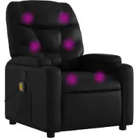 Syfax Massagesessel Schwarz Kunstleder