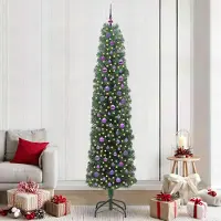 vidaXL Möbel Künstlicher Weihnachtsbaum mit 300 LEDs mit Ständer Grün 240 cm - 5137963