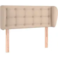 Syfax Kopfteil mit Ohren Cappuccino-Braun 103x23x78/88 cm Kunstleder