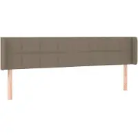 Syfax Kopfteil mit Ohren Taupe 183x16x78/88 cm Stoff
