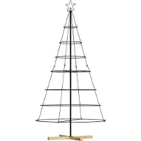 Syfax Weihnachtsdeko mit Ständer Schwarz 180,5 cm Stahl