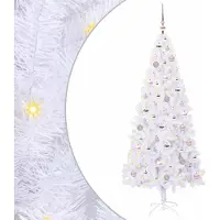 Syfax Künstlicher Weihnachtsbaum Weiß 180 cm PVC und Stahl