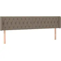 Syfax Kopfteil mit Ohren Taupe 183x16x78/88 cm Stoff