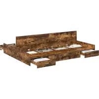 Syfax Aufbewahrungsbettgestell Geräucherte Eiche 140 x 190 cm