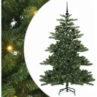 Syfax Künstlicher klappbarer Weihnachtsbaum Grün 150 cm PVC und Stahl