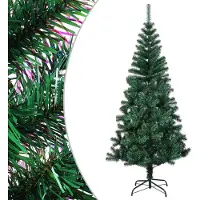 vidaXL Eleganter Künstlicher Weihnachtsbaum langlebig - modernes Design - Schillernde Spitzen Grün 150 cm PVC GermanyMöbel 60548 - Künstliche Weihnachtsbäume