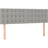 Syfax Kopfteile Hellgrau 144x5x78/88 cm Stoff