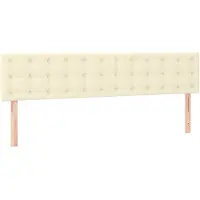 Syfax Kopfteile Creme 160x5x78/88 cm Kunstleder