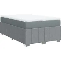Syfax Boxspringbett mit Matratze Hellgrau 120x200 cm Stoff