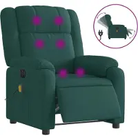 Sonstiges Massagesessel Elektrisch Dunkelgrün Stoff