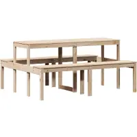 Syfax Picknicktisch 160x134x75 cm Massivholz Kiefer