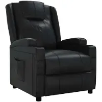 Syfax Relaxsessel Schwarz Kunstleder