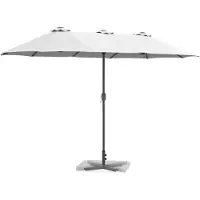 Syfax Garten-Sonnenschirm Sand 370 x 197 x 239 cm