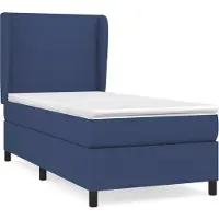 Syfax Boxspringbett mit Matratze Blau 80x200 cm Stoff