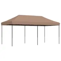 Syfax Partyzelt Faltbar Pop-Up Braun 580x292x315 cm
