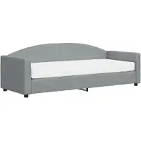 vidaXL Tagesbett mit Matratze Hellgrau 80x200 cm Stoff