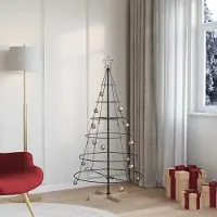 vidaXL "Schlussverkauf" Weihnachtsdeko mit Ständer Schwarz 154 cm Stahl C8184