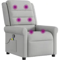 Syfax Massagesessel Wolkengrau Stoff