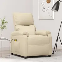 vidaXL Design Massagesessel Creme Stoff, Massagesessel 2024