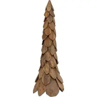 Syfax Weihnachtsbaum mit Ständer Braun 111 cm Massivholz Teak