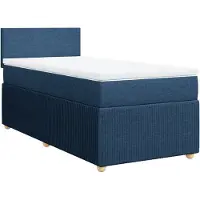 Syfax Boxspringbett mit Matratze Blau 80x200 cm Stoff