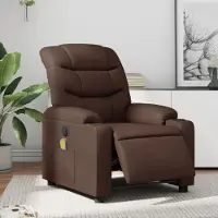 vidaXL Cloris DesignMöbel Massagesessel Elektrisch Braun Kunstleder , Klassische Sessel 2024 Neu